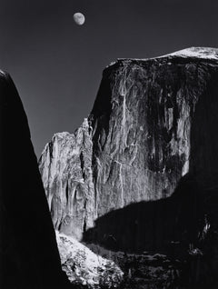 Moon and Half Dome - Signed Special Edition Photograph Signed_SEP Ansel Adams 