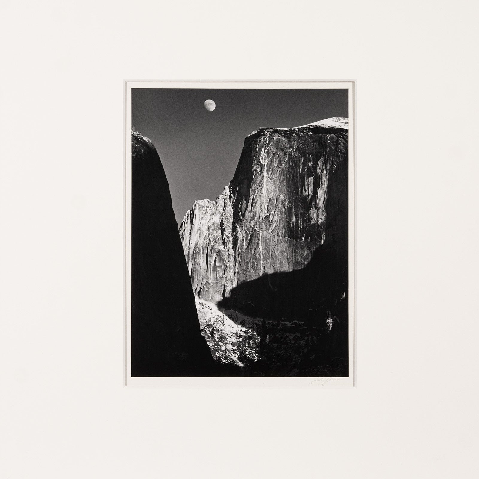 Moon and Half Dome - Signed Special Edition Photograph Signed_SEP Ansel Adams 
