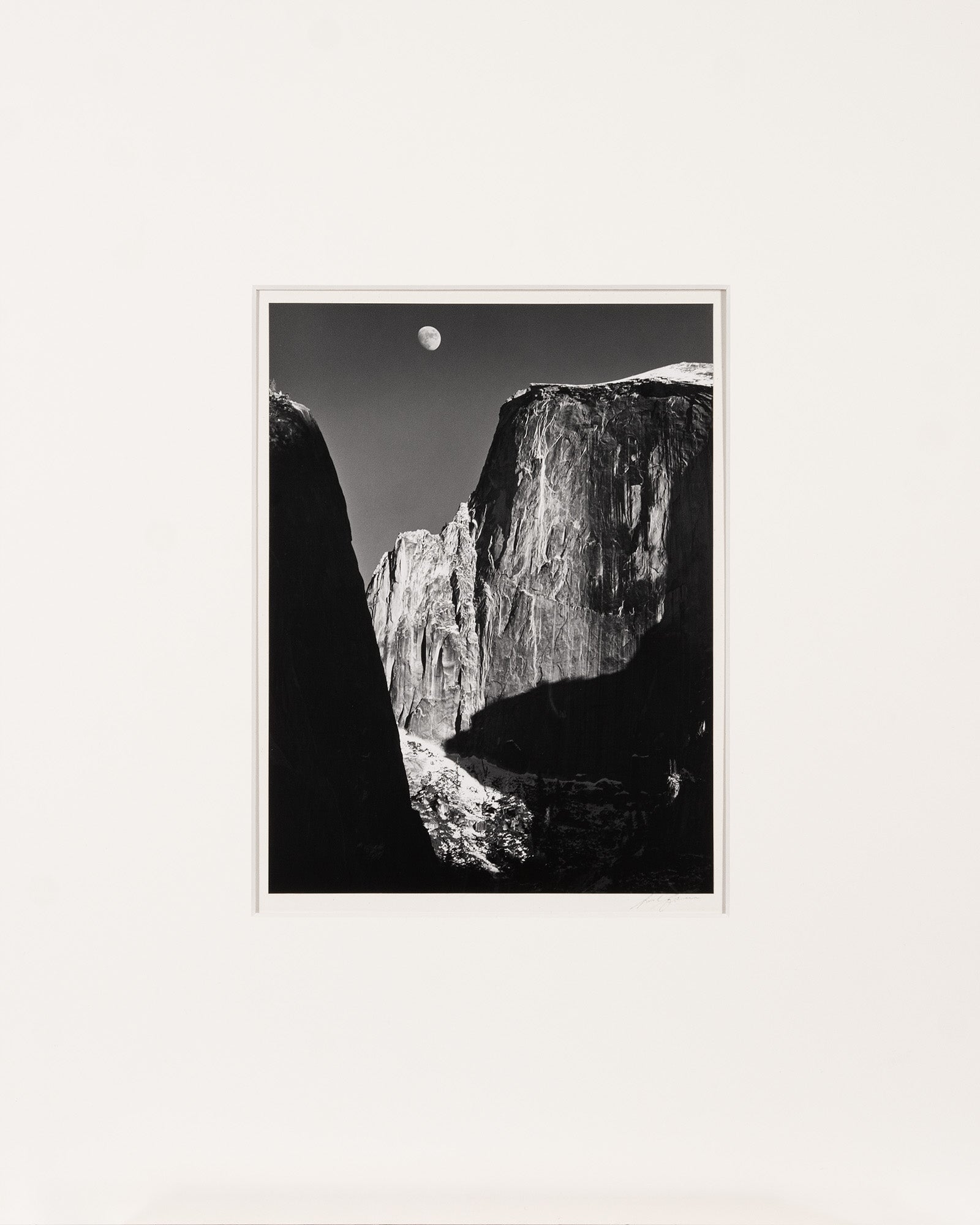 Moon and Half Dome - Signed Special Edition Photograph Signed_SEP Ansel Adams 