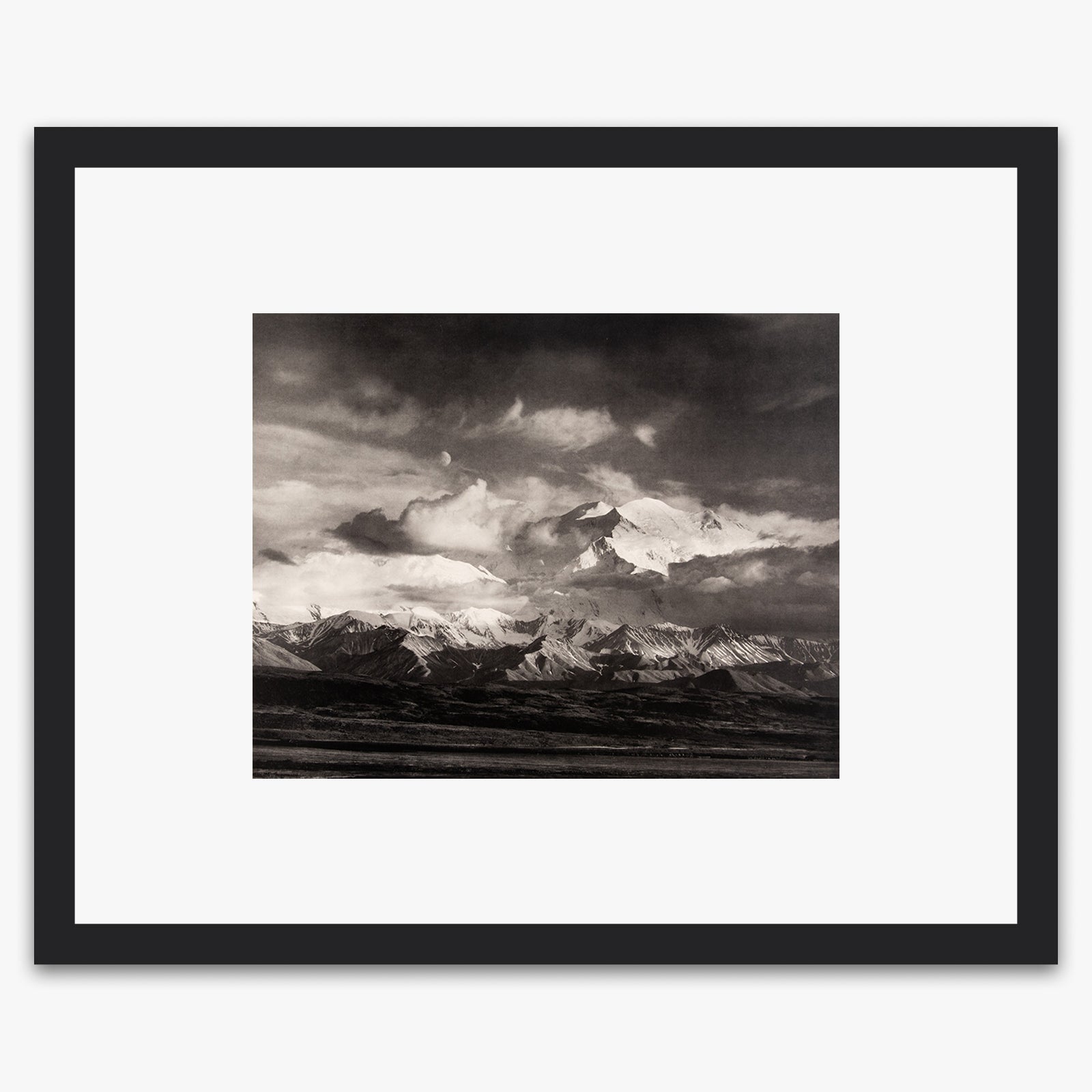 Moon and Mount McKinley Shop_Medium_Print The Ansel Adams Gallery Black Wood 