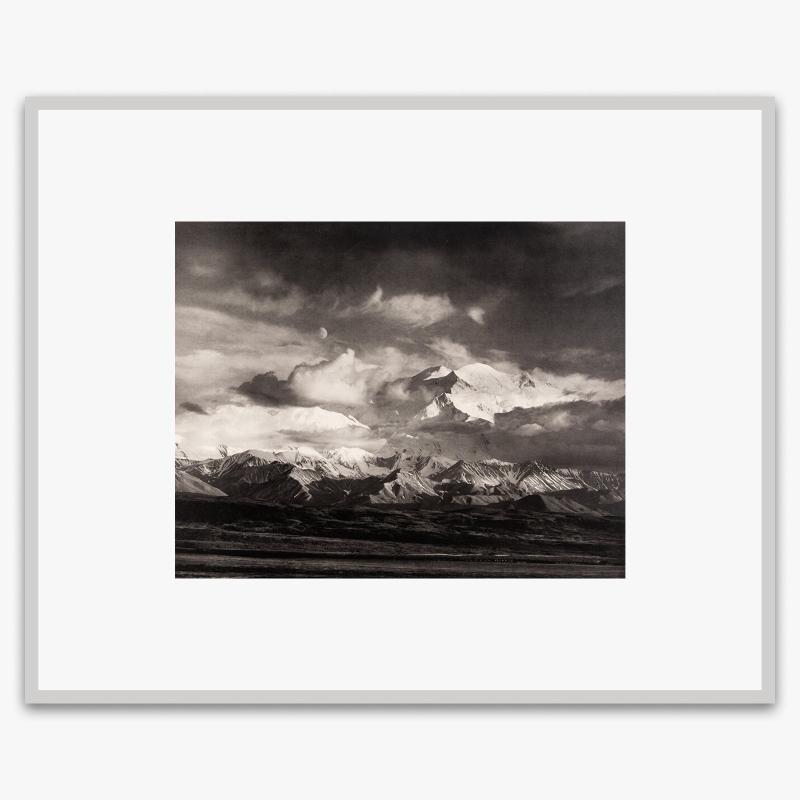 Moon and Mount McKinley Shop_Medium_Print The Ansel Adams Gallery German Silver Metal 