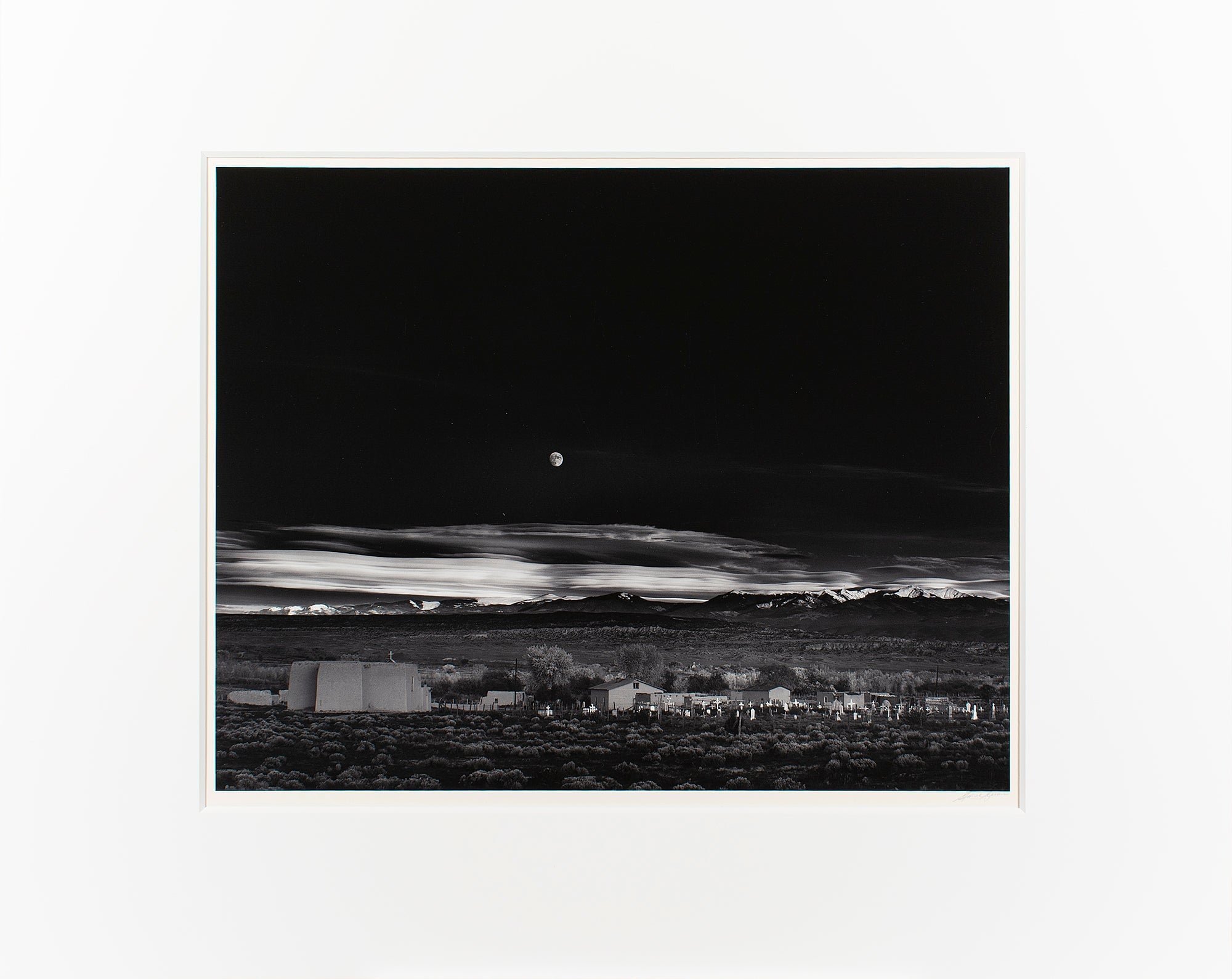Moonrise Hernandez, New Mexico Original Photograph Ansel Adams 