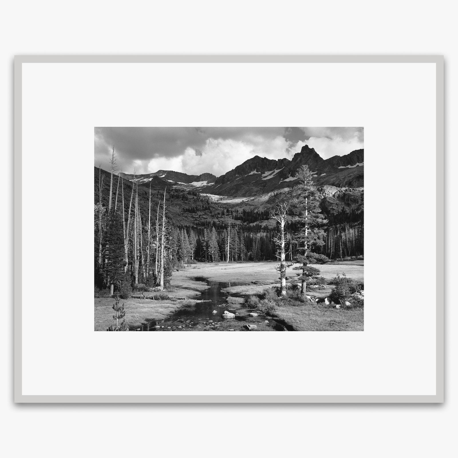 Mount Ansel Adams, Lyell Fork of the Merced River Shop_Medium_Print The Ansel Adams Gallery German Silver Metal 