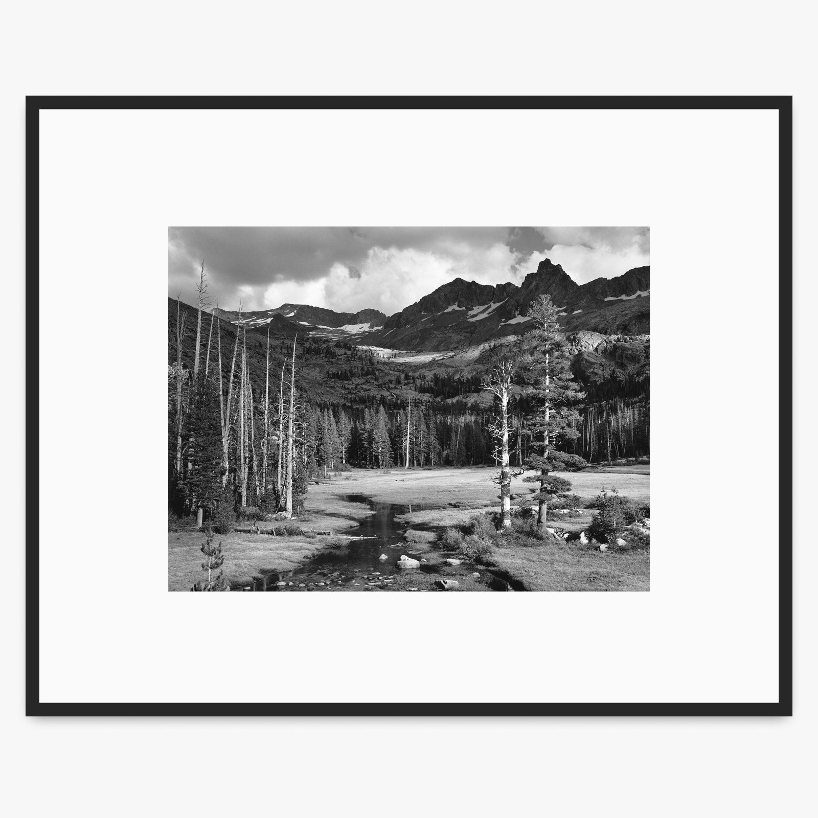 Mount Ansel Adams, Lyell Fork of the Merced River Shop_Medium_Print The Ansel Adams Gallery Matte Black Metal 