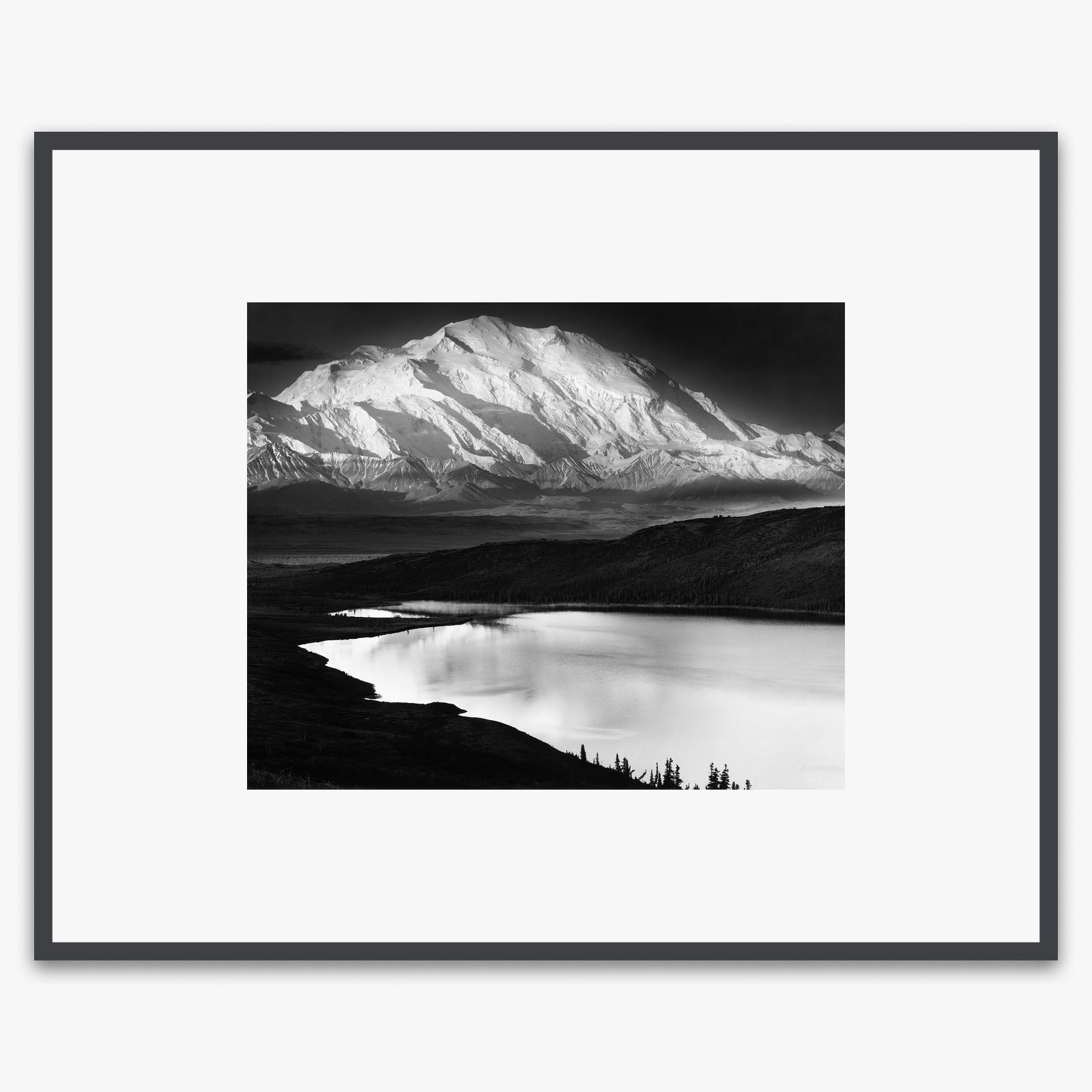 Mt. McKinley and Wonder Lake Shop_Medium_Print The Ansel Adams Gallery Contrast Gray Metal 