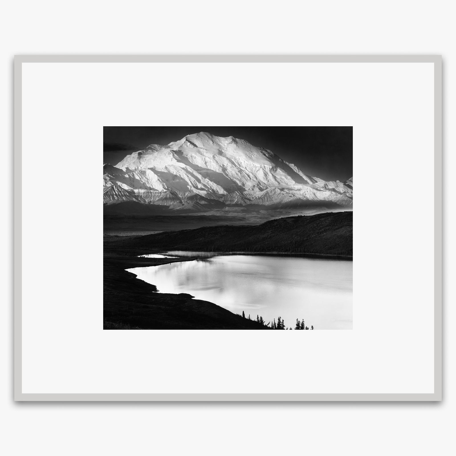 Mt. McKinley and Wonder Lake Shop_Medium_Print The Ansel Adams Gallery German Silver Metal 