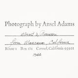 Mt. Williamson from Manzanar Original Photograph Ansel Adams 