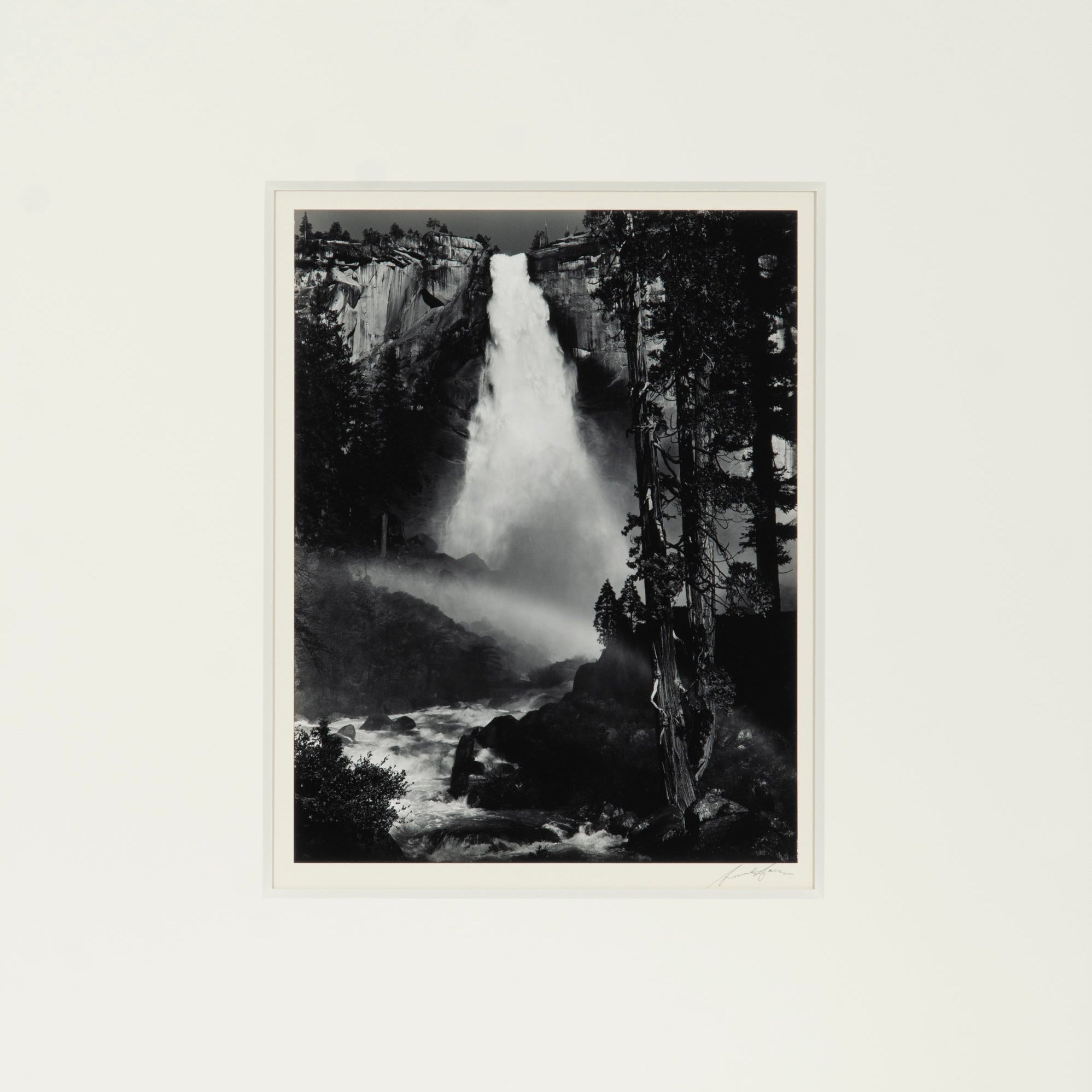 Nevada Fall, Rainbow, Yosemite Original Photograph Ansel Adams 