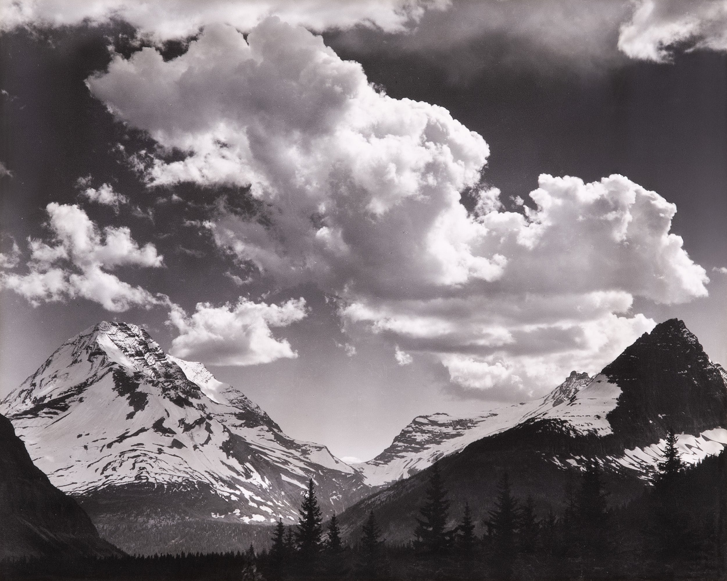 Noon Clouds, Glacier National Park Original Photograph Ansel Adams 