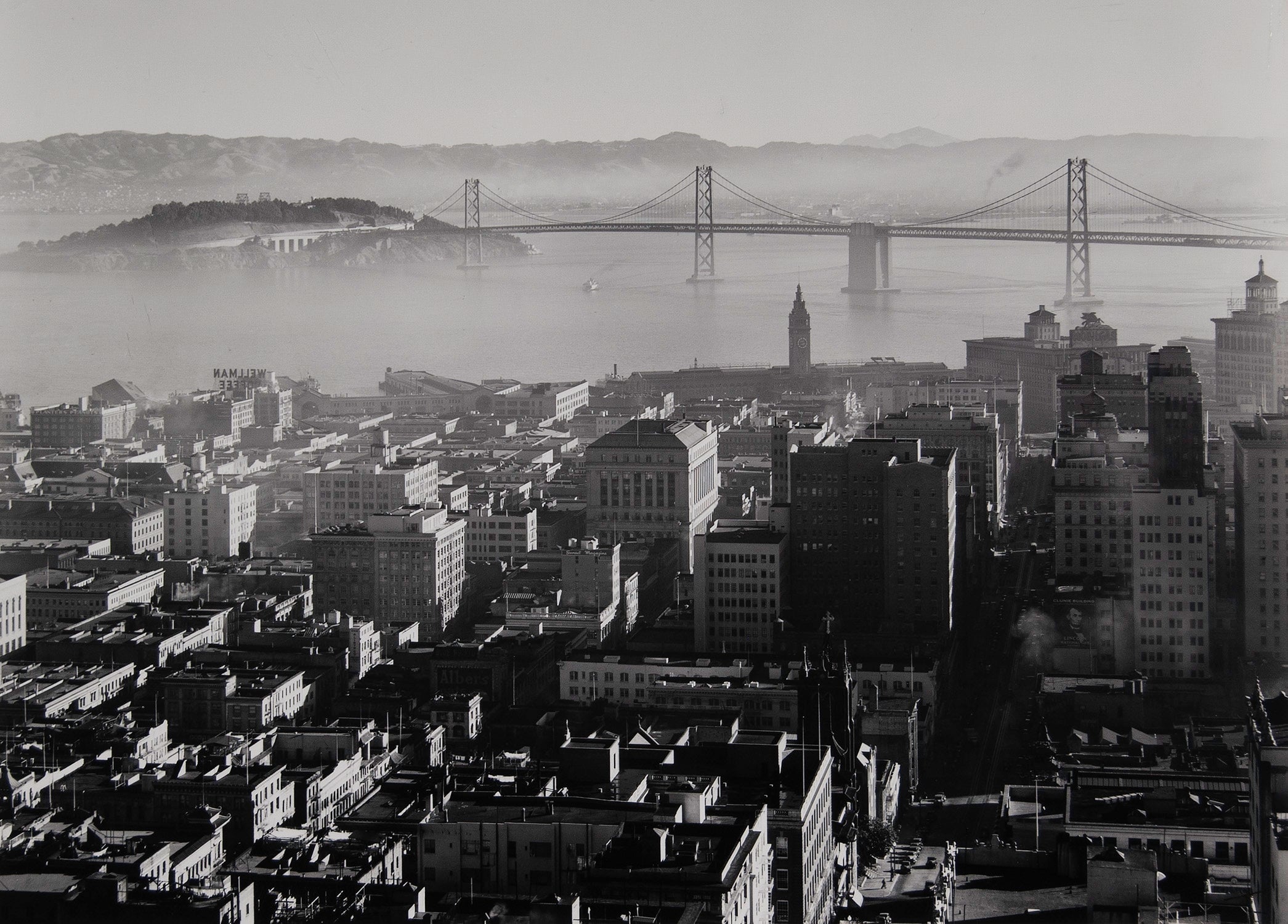 San Francisco and the Bay Bridge Original Photograph Ansel Adams 
