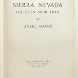 Sierra Nevada: The John Muir Trail Original Photograph Ansel Adams 