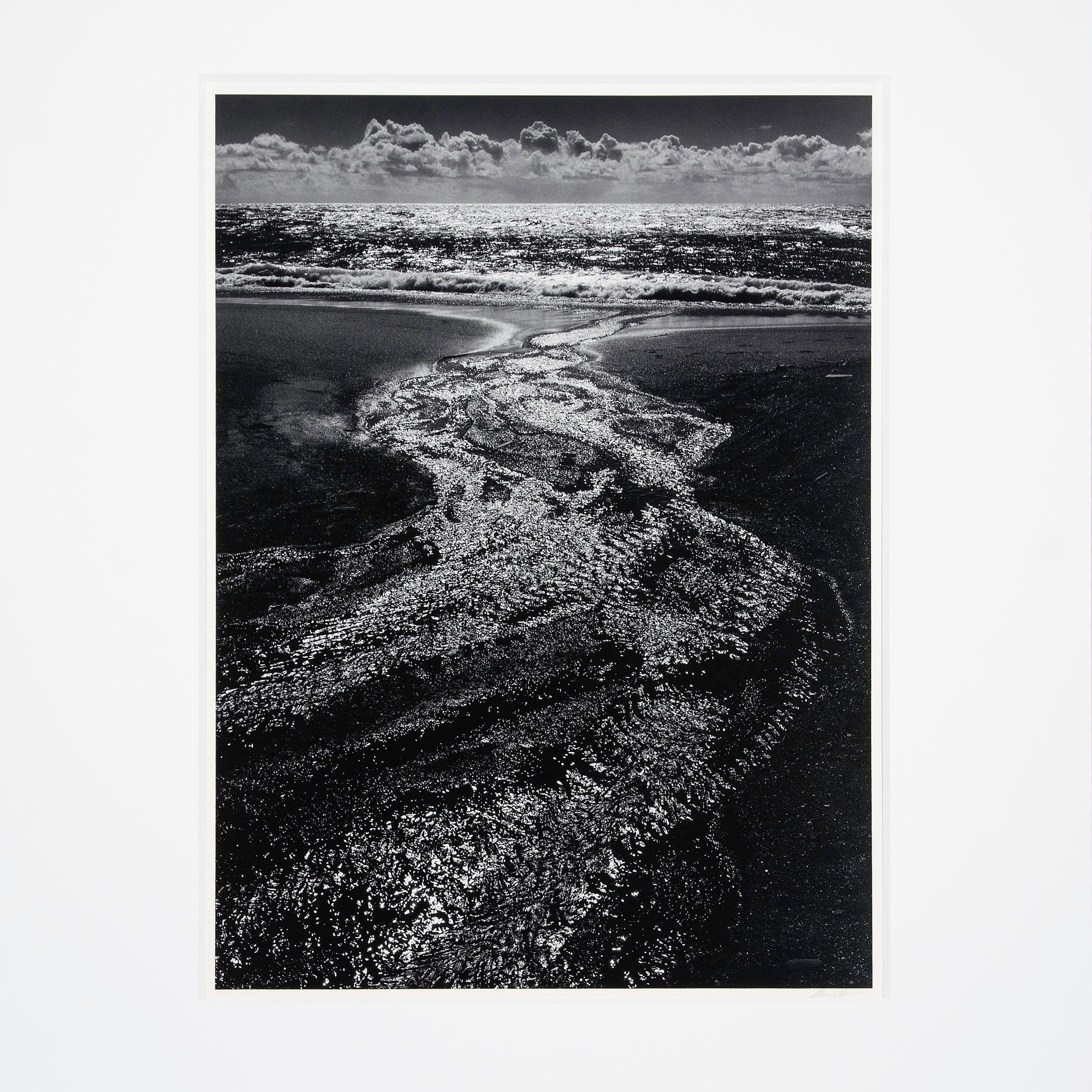 Stream, Sea, Clouds, Rodeo Beach Original Photograph Ansel Adams 