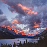 Sunrise Storm Clouds, St. Marys Lake, Glacier National Park Shop_Represented_Artist William Neill 