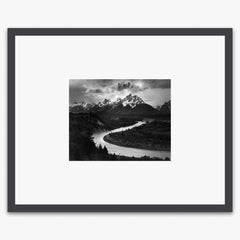 Tetons and Snake River Shop_Small_Print Ansel Adams Contrast Gray Metal 