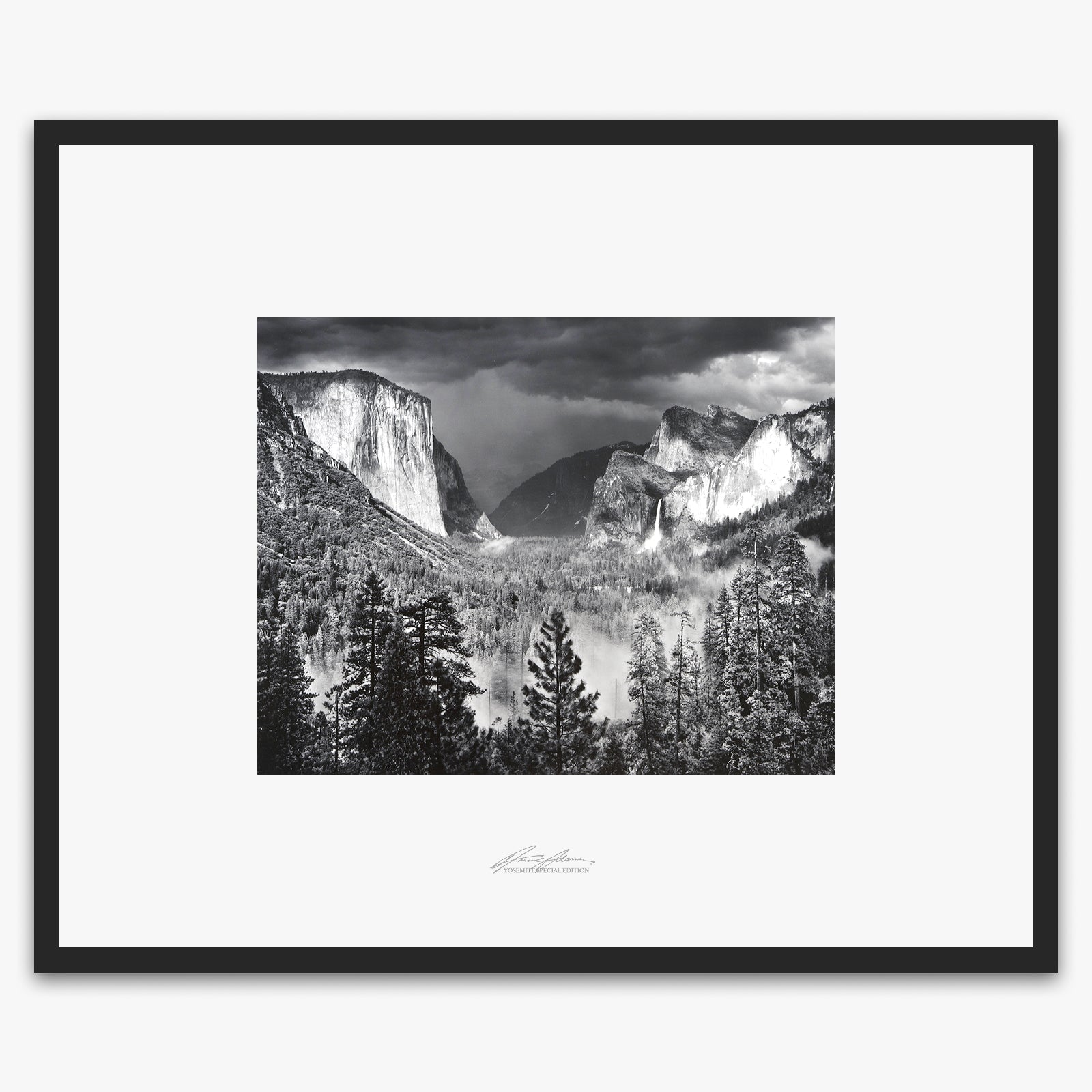 Thunderstorm, Yosemite Valley Shop_Repro_SEP The Ansel Adams Gallery Framed Standard Matte Black Metal 