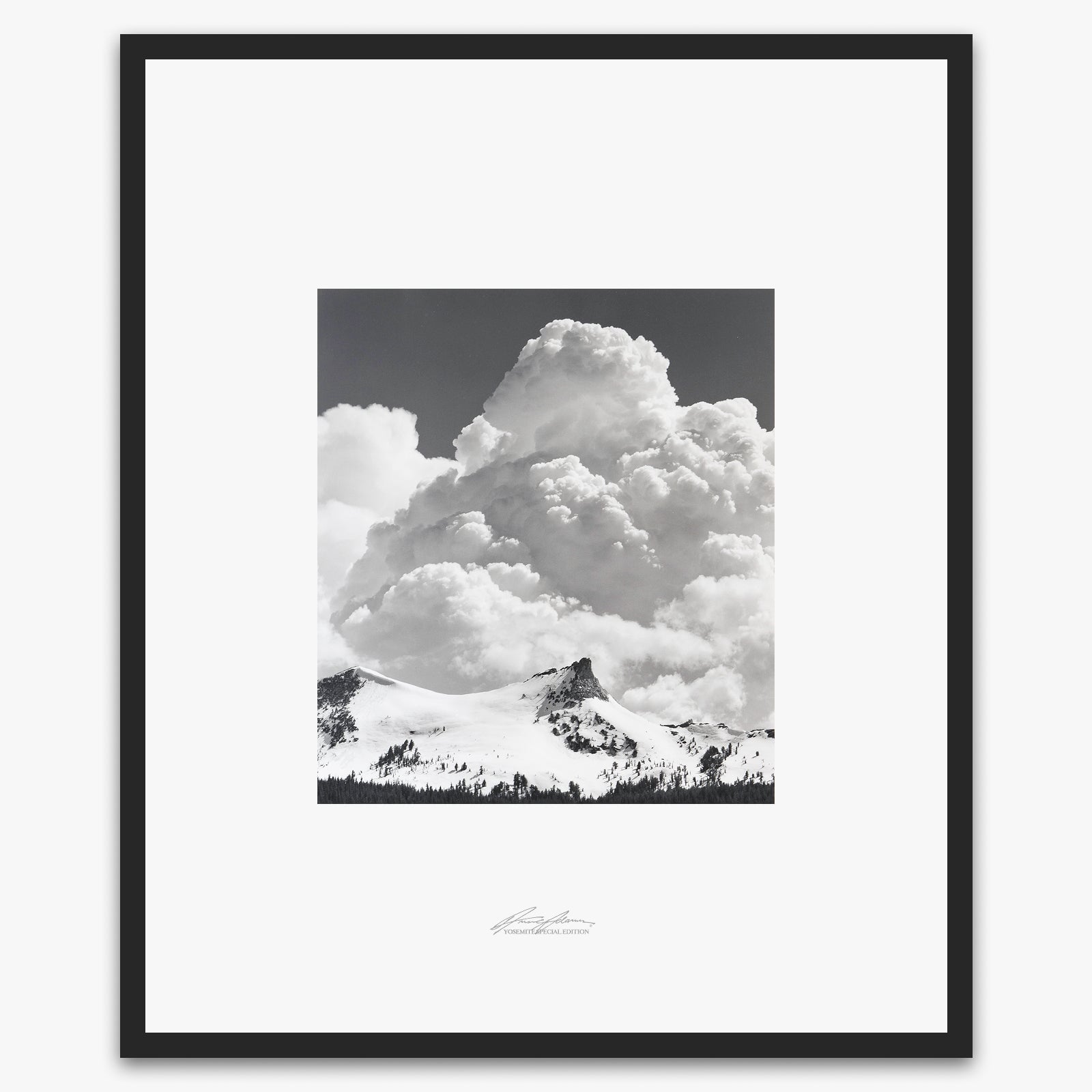 Unicorn Peak, Thunderclouds Shop_Repro_SEP The Ansel Adams Gallery Framed Standard Matte Black Metal 