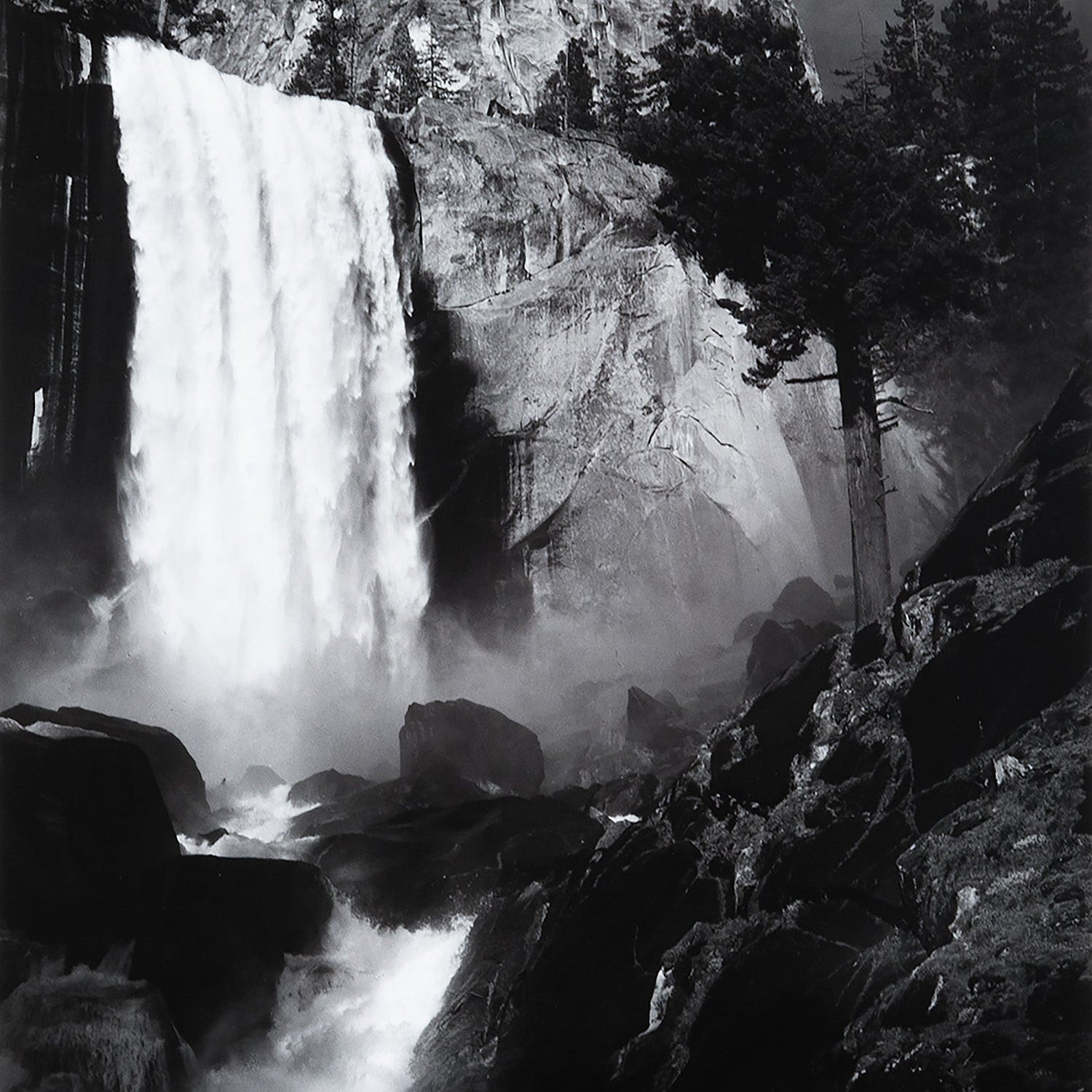 Vernal Fall Original Photograph Ansel Adams 