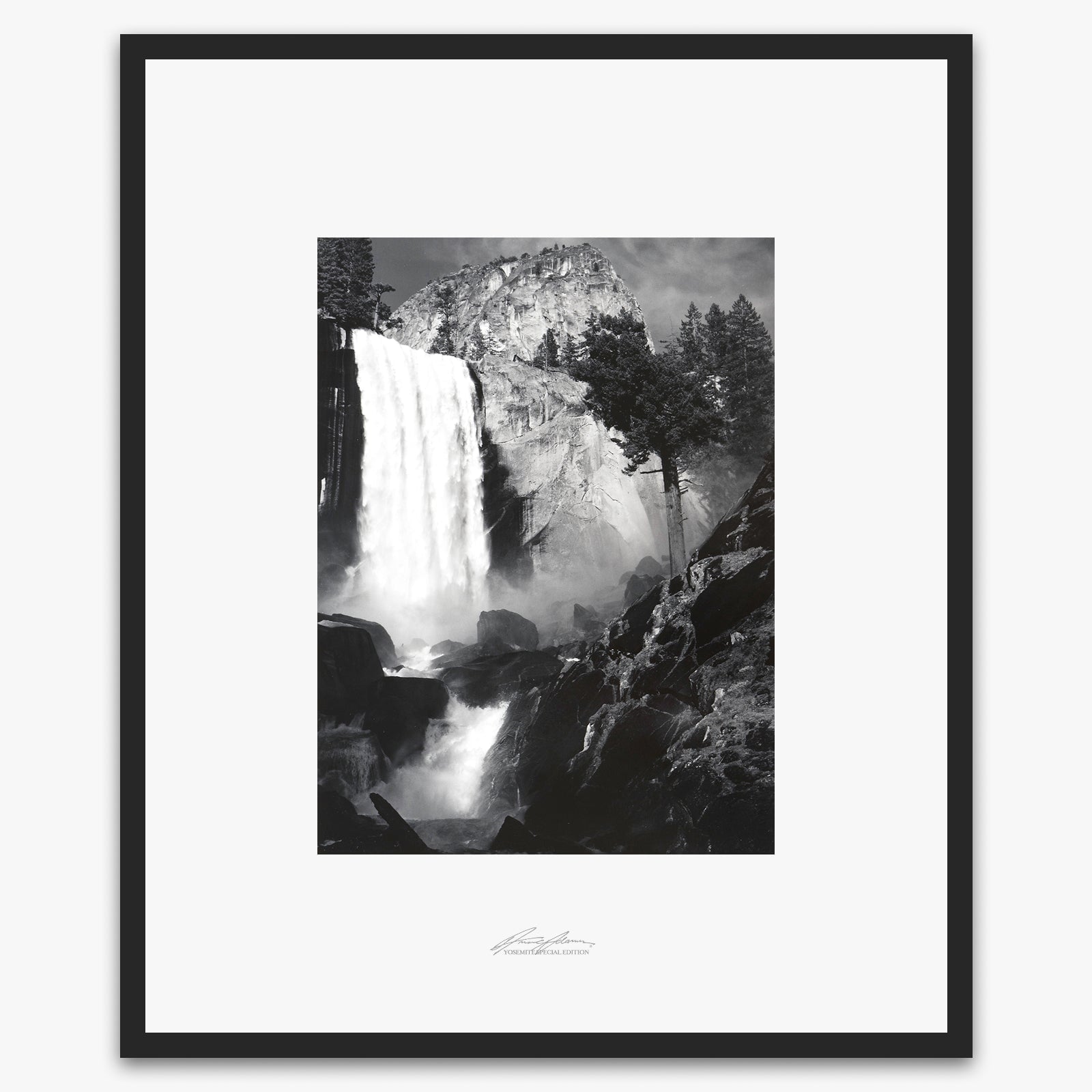 Vernal Fall Shop_Repro_SEP The Ansel Adams Gallery Framed Standard Matte Black Metal 