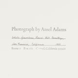 White Tombstone, Laurel Hill, San Francisco Original Photograph Ansel Adams 