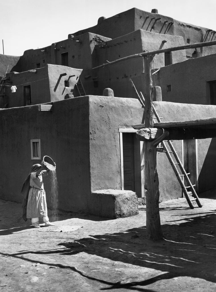Winnowing Grain, Taos Pueblo