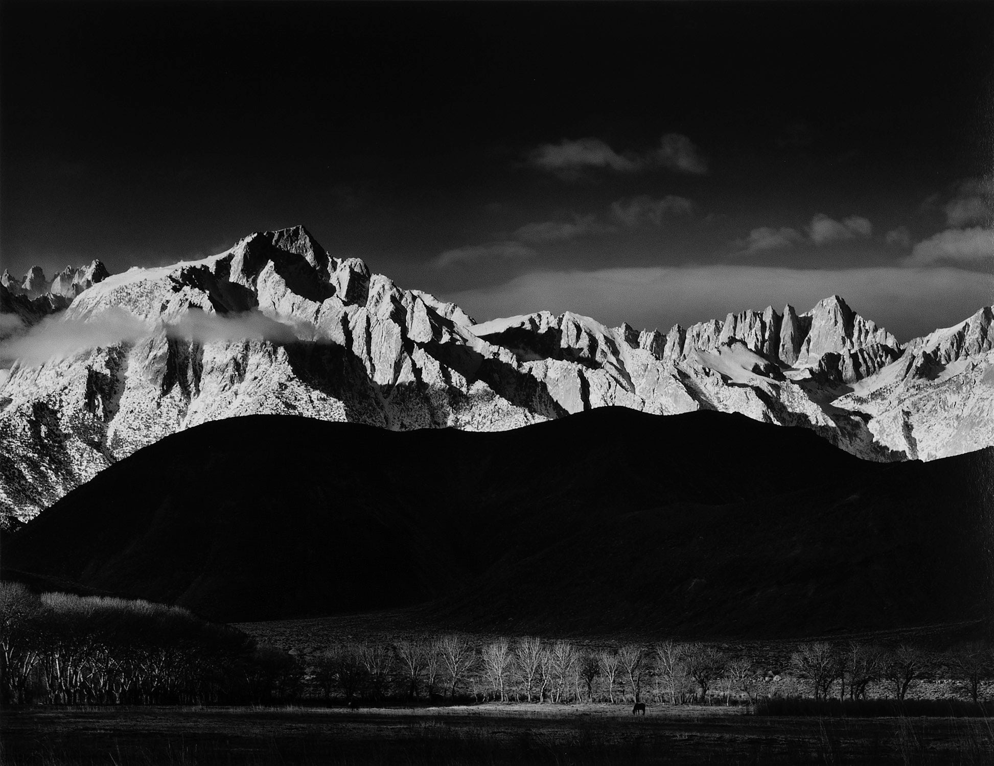 Winter Sunrise, Sierra Nevada from Lone Pine Original Photograph Ansel Adams 