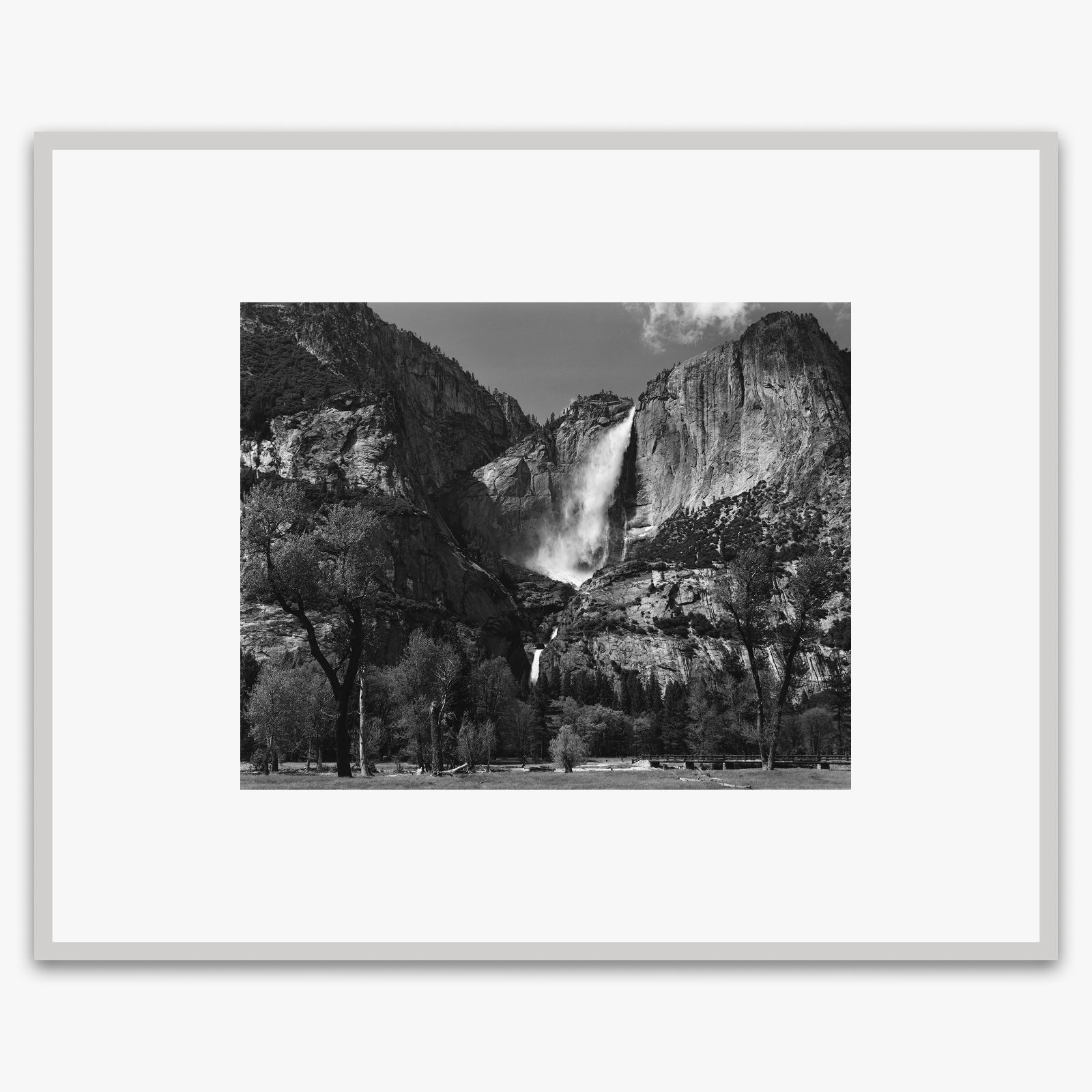 Yosemite Falls and Meadow Shop_Medium_Print The Ansel Adams Gallery German Silver Metal 