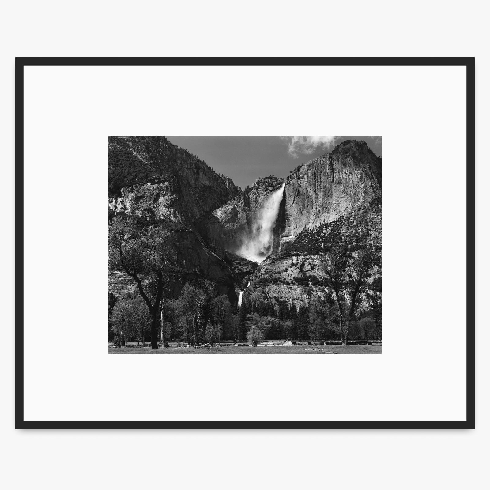 Yosemite Falls and Meadow Shop_Medium_Print The Ansel Adams Gallery Matte Black Metal 