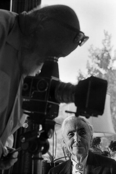 Ansel Adams and Georgia O'Keeffe, Carmel, 1976