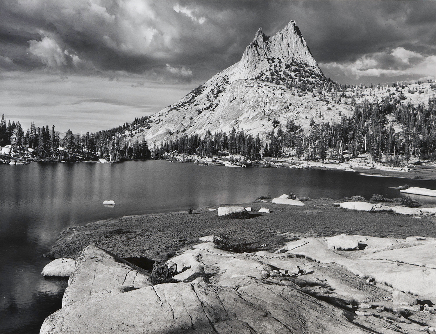 Cathedral Peak and Lake.
