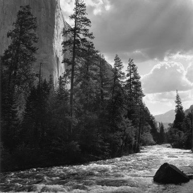 El Capitan, Merced River, Clouds.