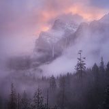 Misty Sunset over Bridalveil Fall, Yosemite Shop Michael Frye 