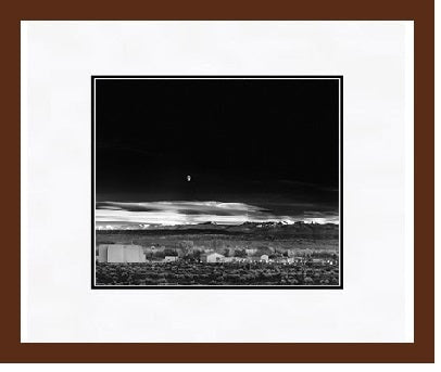 Moonrise, Hernandez Shop Ansel Adams Walnut Wood 