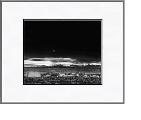 Moonrise, Hernandez Shop Ansel Adams Contrast Gray Metal 