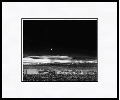 Moonrise, Hernandez Shop Ansel Adams Matte Black Metal 
