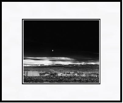 Moonrise, Hernandez Shop Ansel Adams Matte Black Metal 