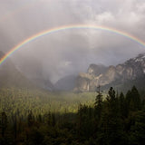 Rainbow over Yosemite Valley from Tunnel View, Yosemite.