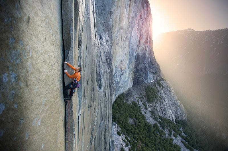 Tommy Caldwell on Mescalito, El Capitan.