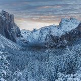 Winter Sunrise over Yosemite Valley, Yosemite National Park, California.