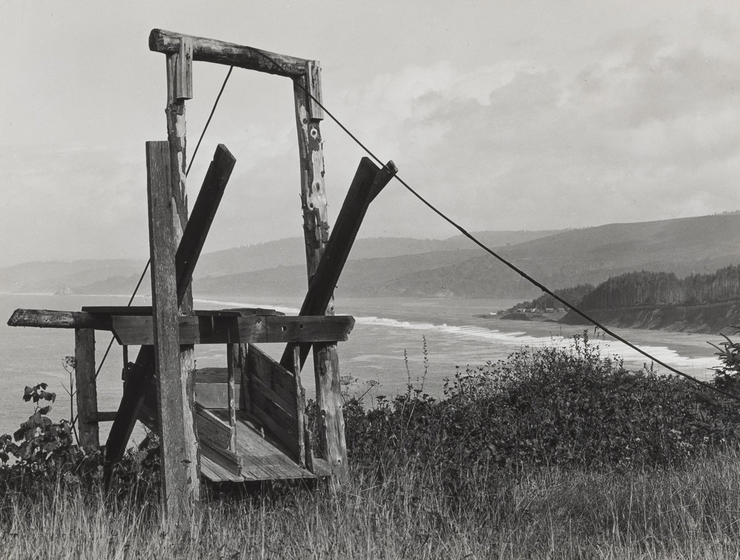 Wooden Derrick, Mendocino Original Photograph Ansel Adams 